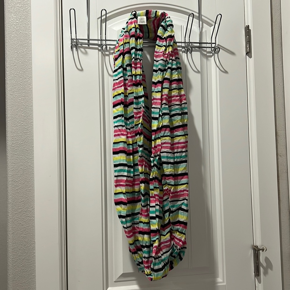 Colorful Striped Infinity Scarf